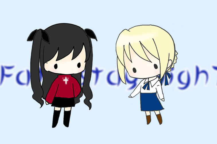 Saber Vs Rin Fate rin and Saber. by haruno-sora on DeviantArt