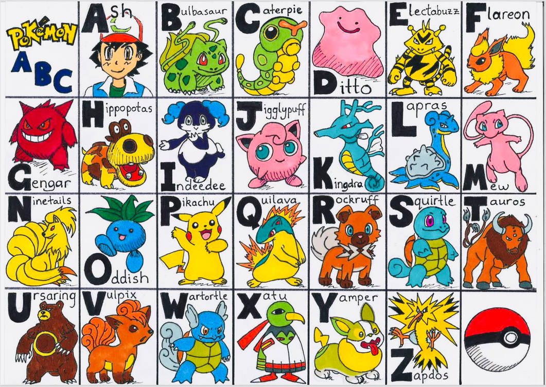 Pokemon ABC Chart By Giston On DeviantArt Pokemon abc chart by giston on deviantart