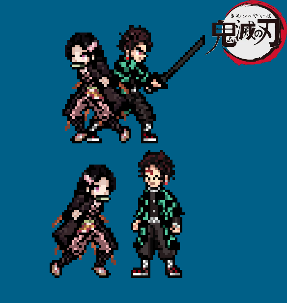 Tanjiro stance sprite jus by kawaibear7 on DeviantArt