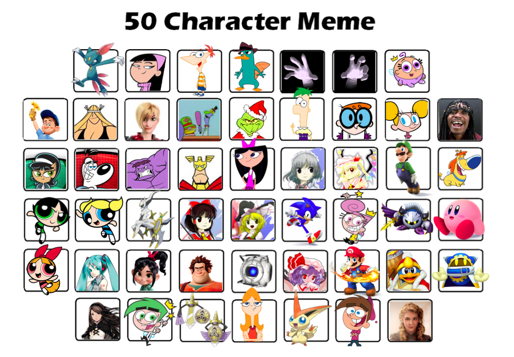 Top 50 Character Meme Childhood Edition By Banzailuffy On.