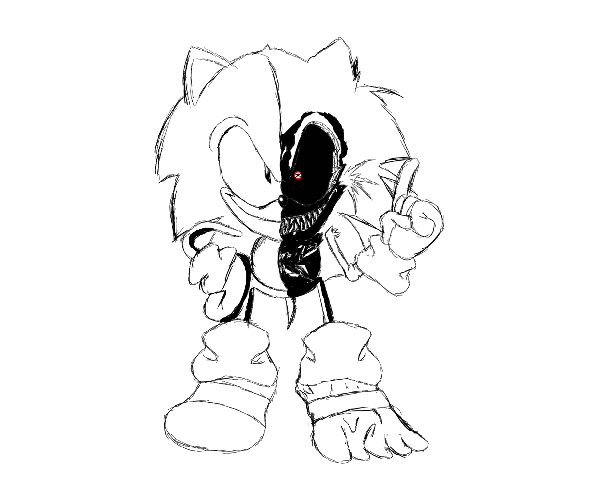 Valonide on X: felt compelled to draw Lord X! #FNF #sonicexe   / X