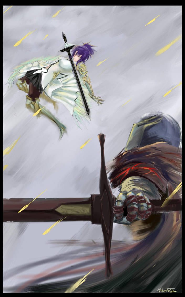 Commission: PSO2 vs. Dark Souls by trufflemunchies13 on DeviantArt