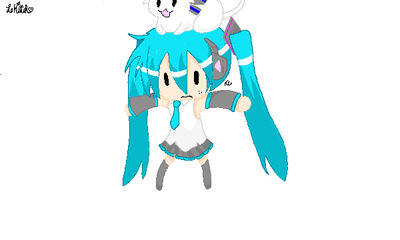 Hatsune Miku and Kitteh