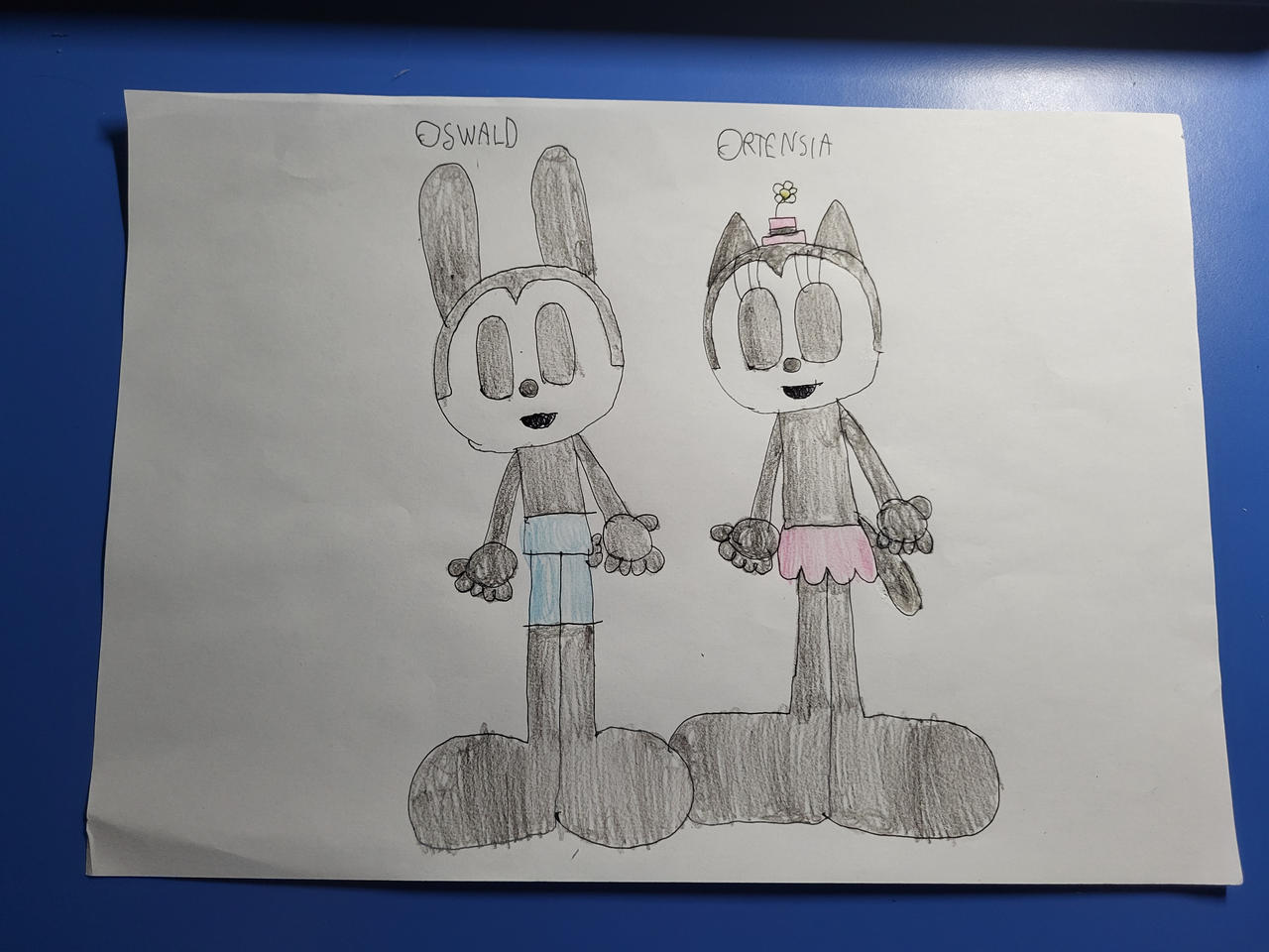 Oswald the lucky rabbit and Ortensia the cat