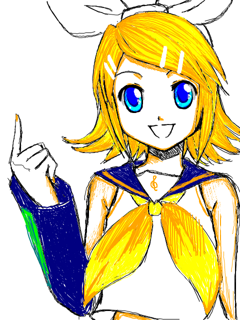 Tegaki Blog: Kagamine Rin