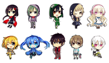 -Mekakucity Actors chibi-