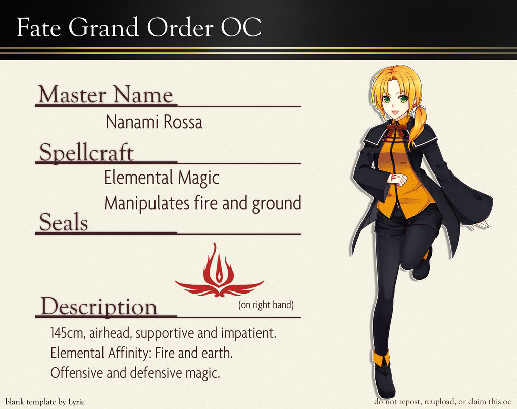 Fate Grand Order OC / Persona