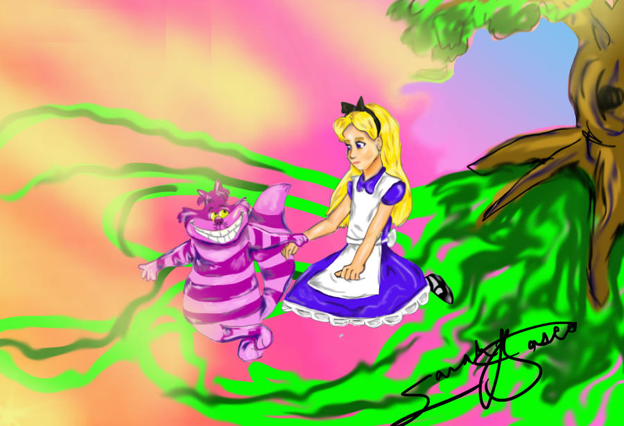 Trippy Alice and Chesire Cat