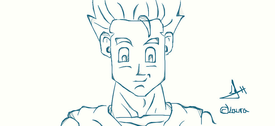 Gohan Writing Gohan by SonGohan10 on DeviantArt