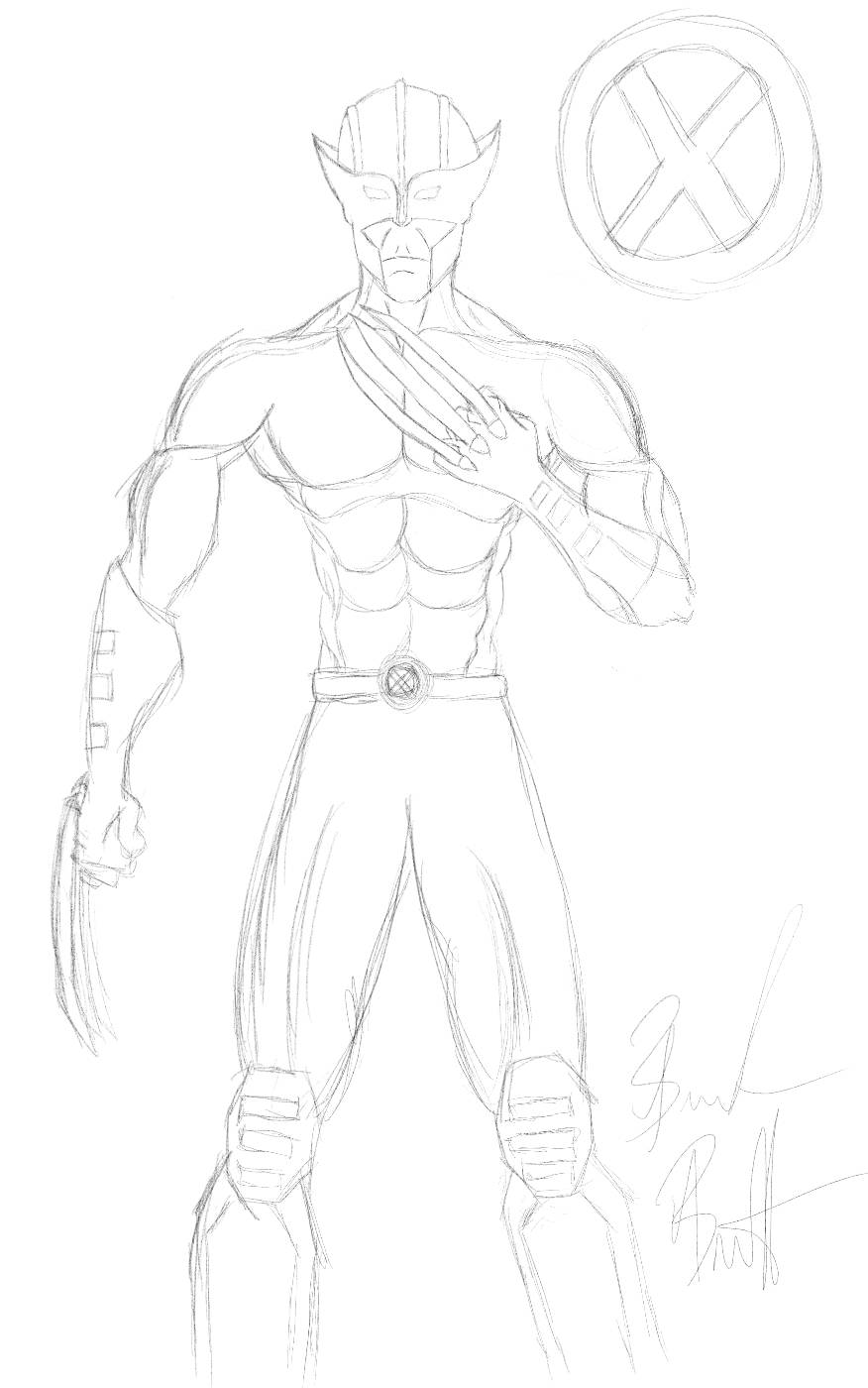 Wolverine pin-up (Penciling)