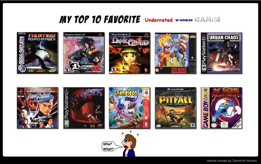 My Top 10 Favorite Underrated Video Games