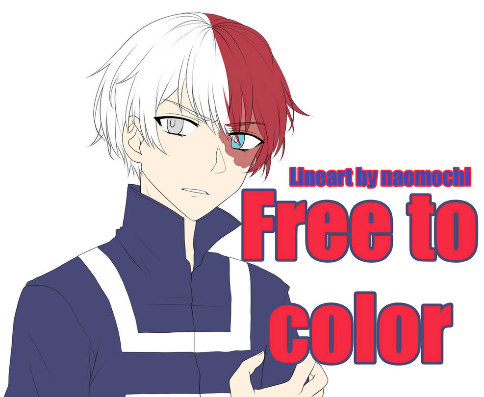photo Shoto Todoroki Coloring Pages color shoto todoroki by naomochi
