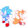 Sonic And Tails Sonic Advance 3 Pose (WIP)