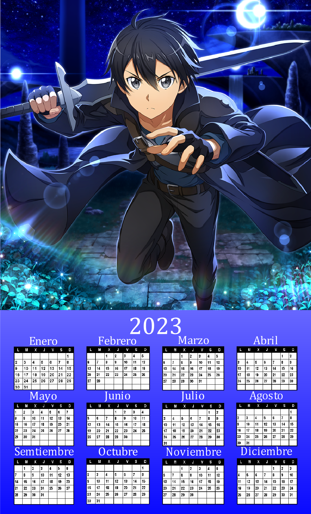 Calendario tipo Anime de Ao nuevo 5 by DeckardReznov on DeviantArt