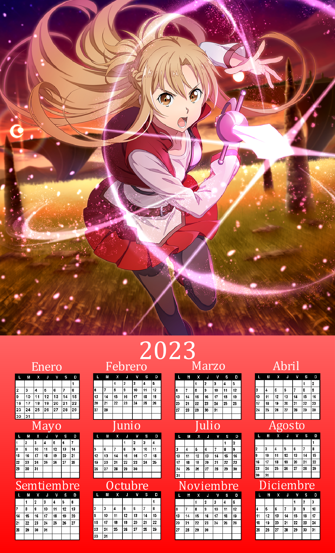 Calendario tipo Anime de Ao nuevo 5 by DeckardReznov on DeviantArt