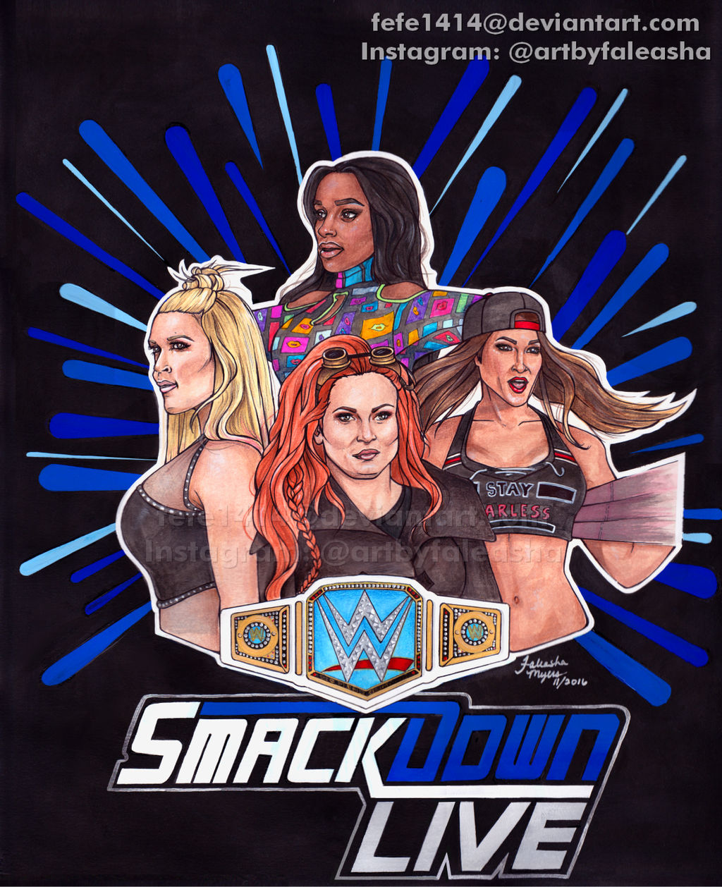 Ladies of SMACKDOWN LIVE by Fefe1414