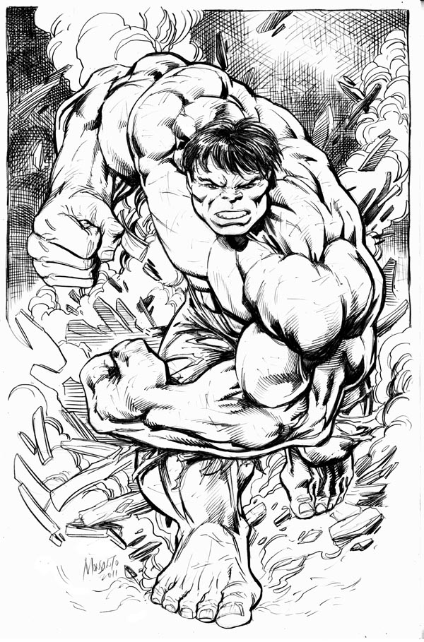 classic HULK pencil art