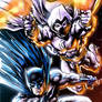 Batman and Moon Knight with effects