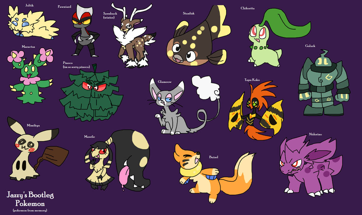 Bootleg Pokemon (Poke's from Memory) by PeachyRoo on DeviantArt