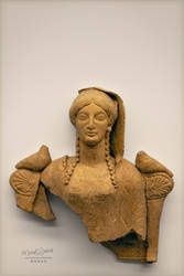 FEMALE VOTIVE FIGURE: Terracotta from Medma I.