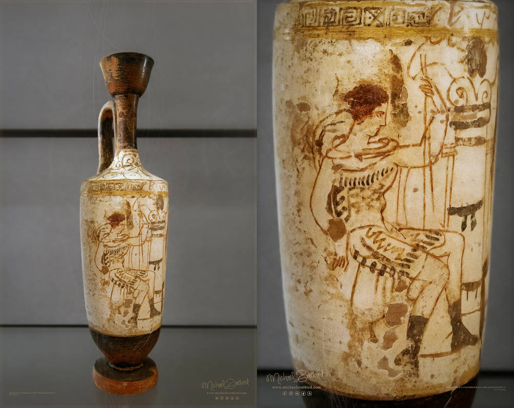 WHITE LEKYTHOS Attributed To The Reed Painter 5BC By Svetbird1234 On white-lekythos-attributed-to-the-reed-painter-5bc-by-svetbird1234-on