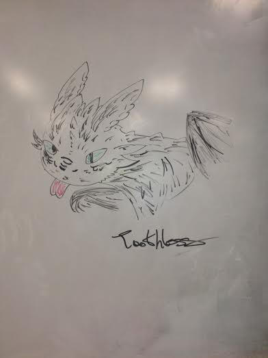 Toothless whiteboard doodle by FireclawandIceclaw on DeviantArt