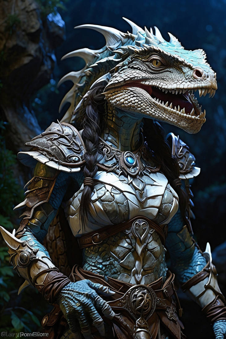 Lizardfolk Female Ranger Lizardfolk 08 by Wolgaron on DeviantArt