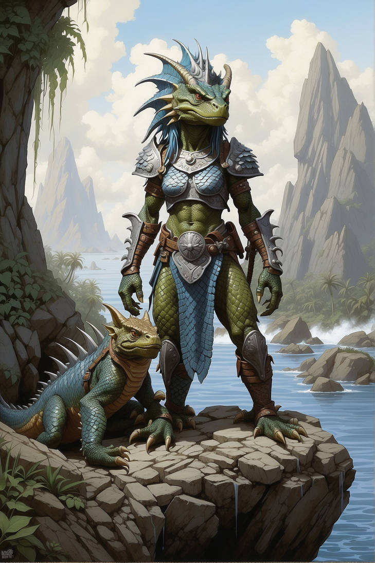 Lizardfolk Female Ranger Lizardfolk 11 by Wolgaron on DeviantArt