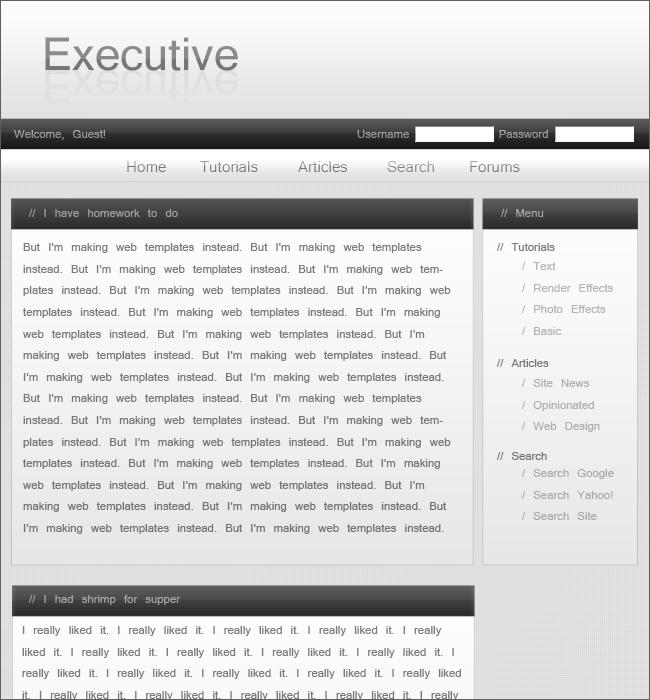 Executive - Web Template by Shola on DeviantArt