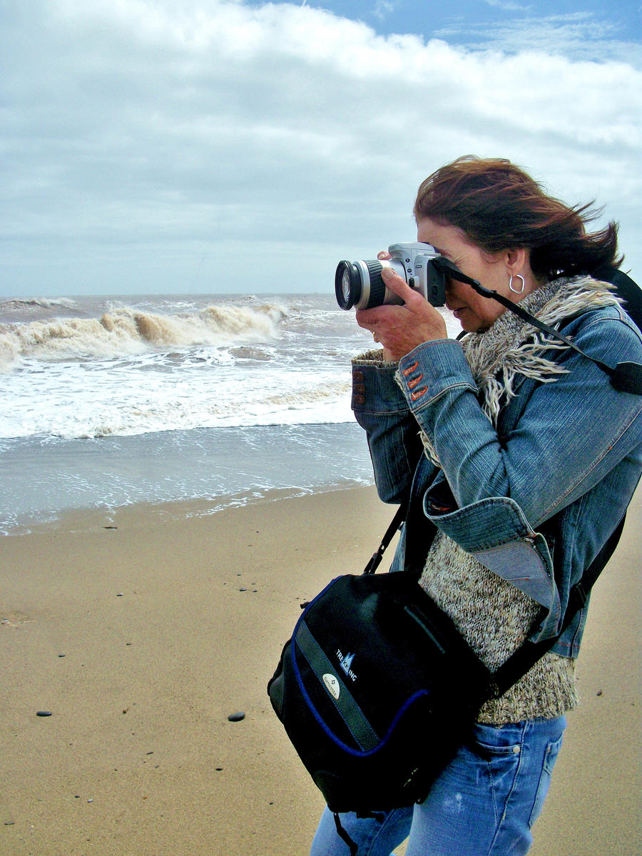 Photographer at Spurn Point