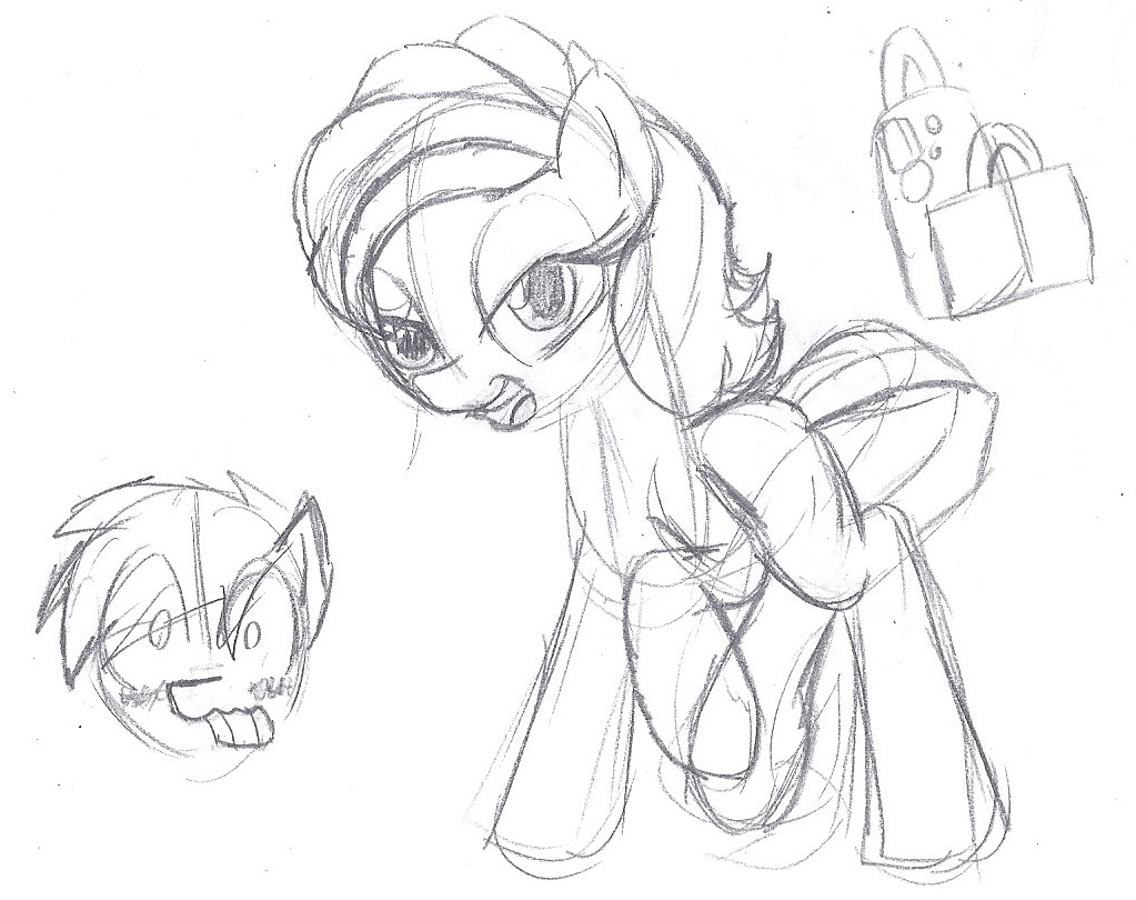 Baggie pack pencil sketch scan by realorunan0459 on deviantart