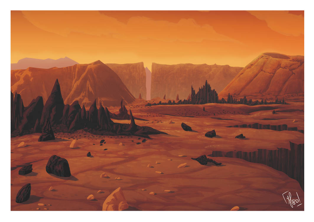 Martian landscape (inspired by Mission to Mars) by 1980Fabio on DeviantArt