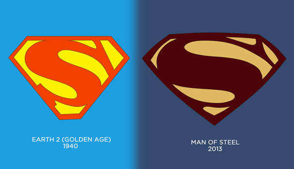Superman Earth 2 / Man of Steel Logo Comparison