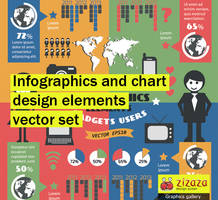 Infographics and chart design elements vector set