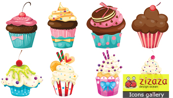 Cupcake icons