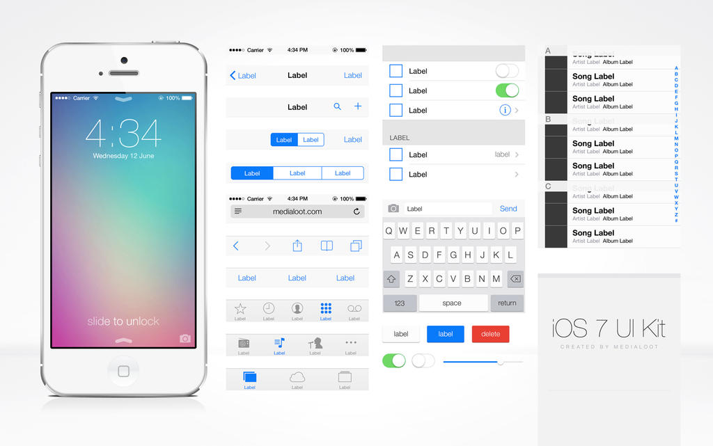 iOS7 UI Kit