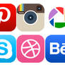 Social media icons (iOS 7 style)