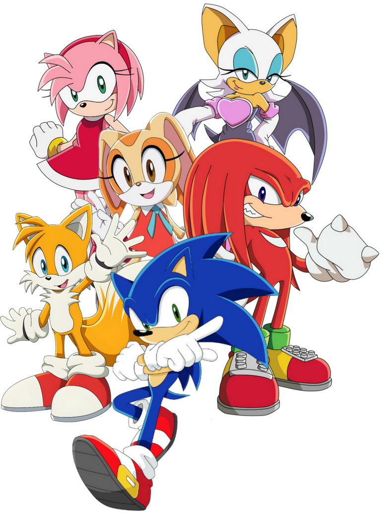 Rose Tails Sonic, Tails, Knuckles, Amy Rose, Rouge and Cream by RushManiaX on ...