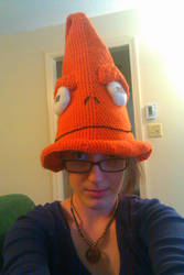 Crocheted Eruka Frog Hat