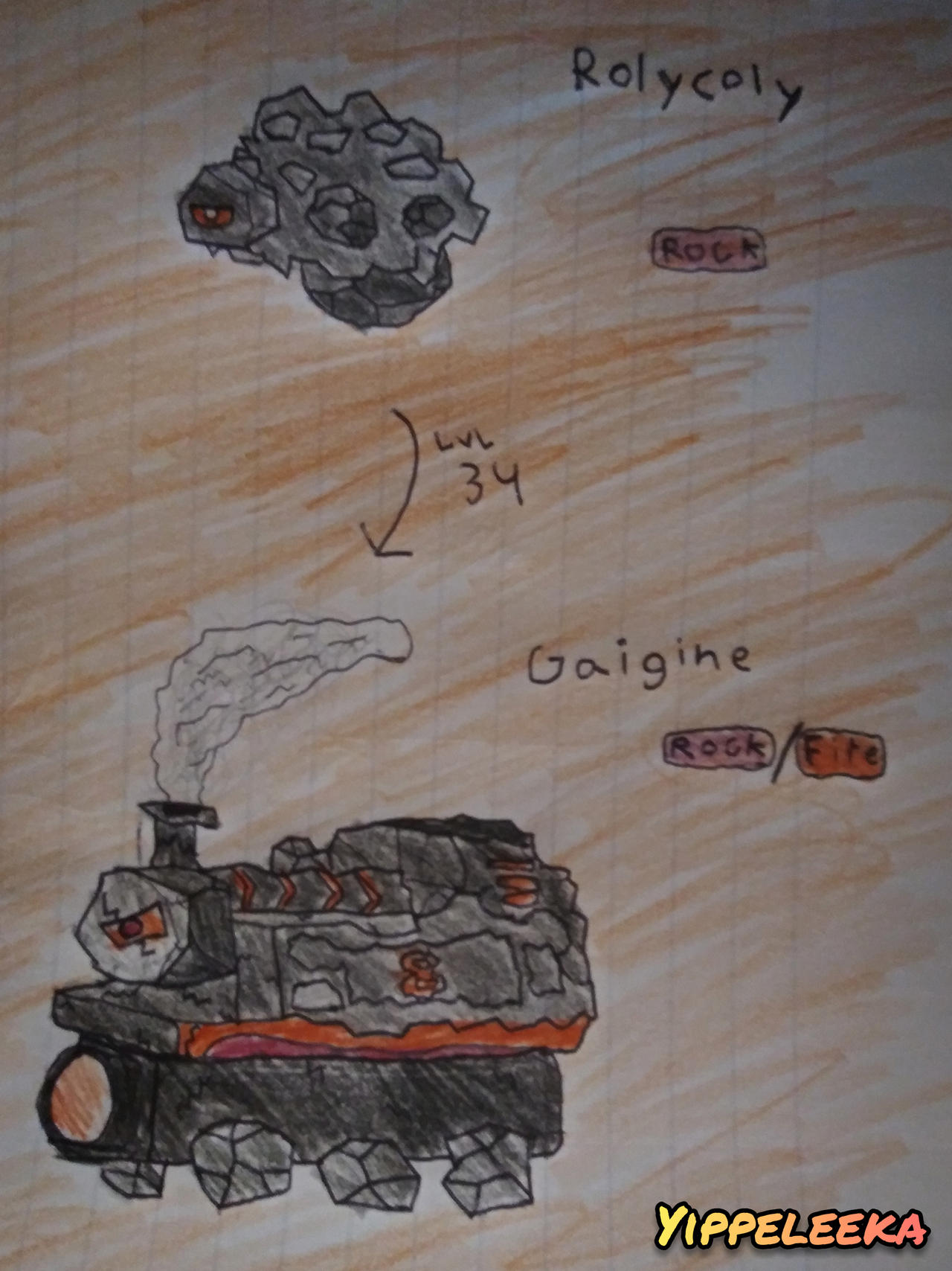 Rolycoly Evolution by Yippeleeka on DeviantArt