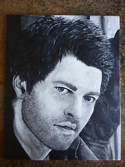 Misha Collins Acrylic Painting