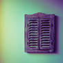 Wooden shutter lomo effect