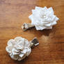 Gardenia Kanzashi. Custom.