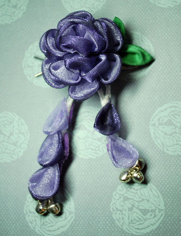 Sugar Plums. Purple Kanzashi.