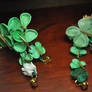 Lucky Clover Kisses. Kanzashi.