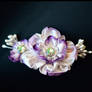 Twilight Flowers. Purple Wedding Kanzashi.