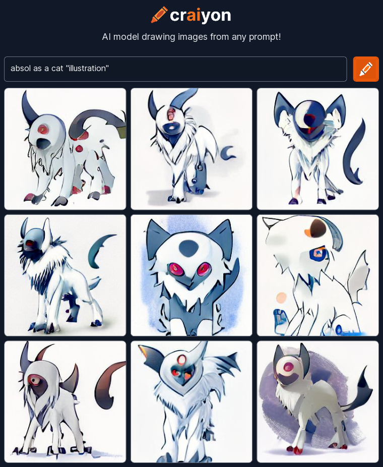 Craiyon 194653 Absol As A Cat Illustration by shark2fast on DeviantArt