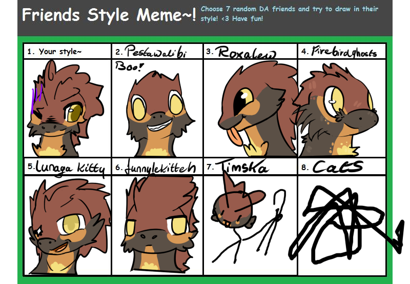 Friend style meme