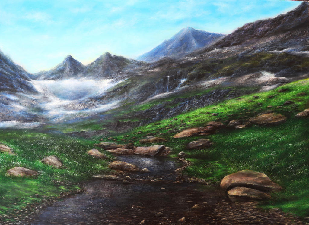 Alpine landscape by Nayraelin on DeviantArt