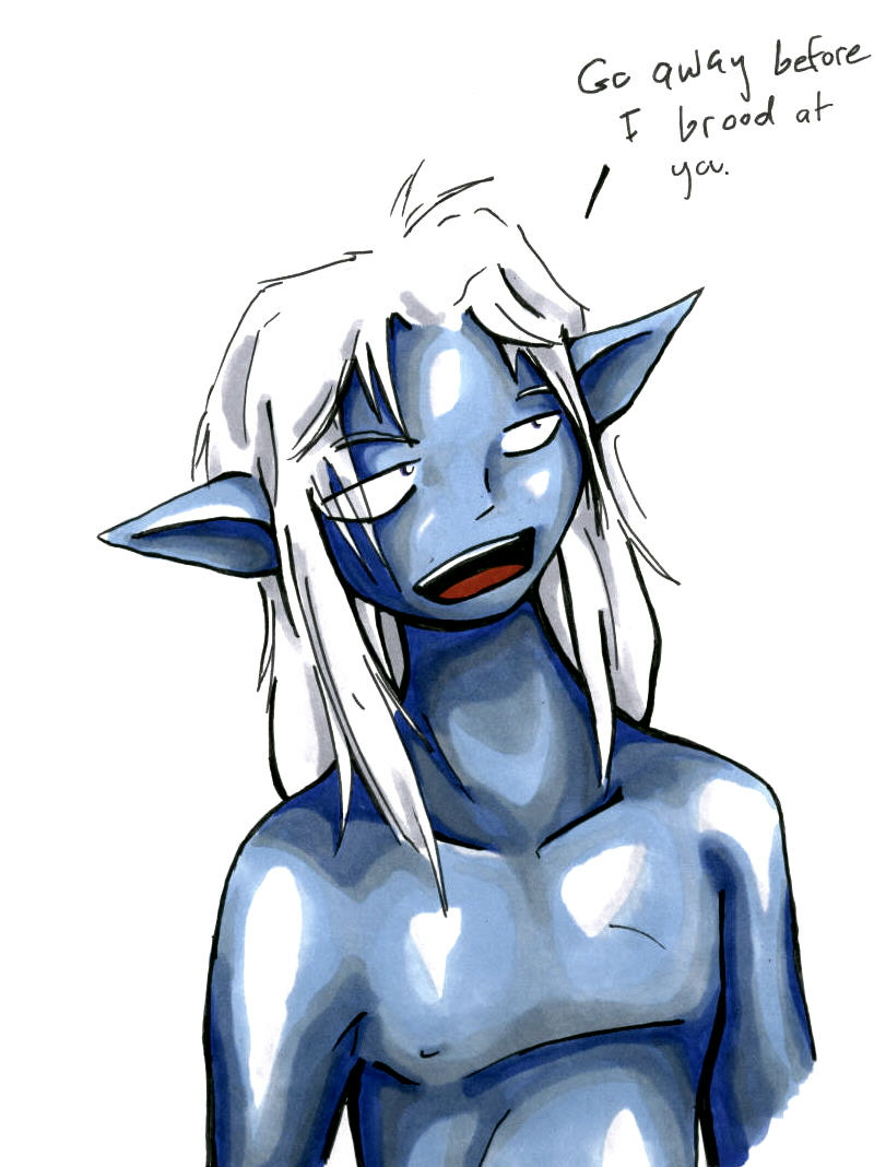 naked brooding drizzt